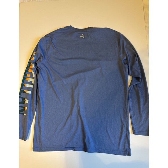 Magellan Outdoors Fishing Gear Shirt. Size M. Casting Crew Orange/Blue Trim - Picture 6 of 6